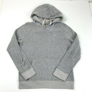 Hollister Mens Hoodie Gray Long Sleeve Drawstring Logo Fleece Pullover Size XS
